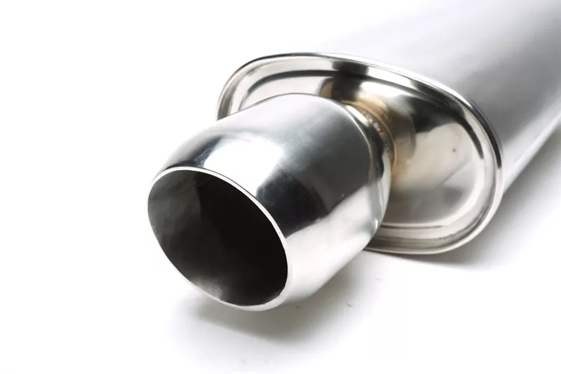 TA Technix Edelstahl Sportendschalldämpfer universal 110mm rund / angeschrägt