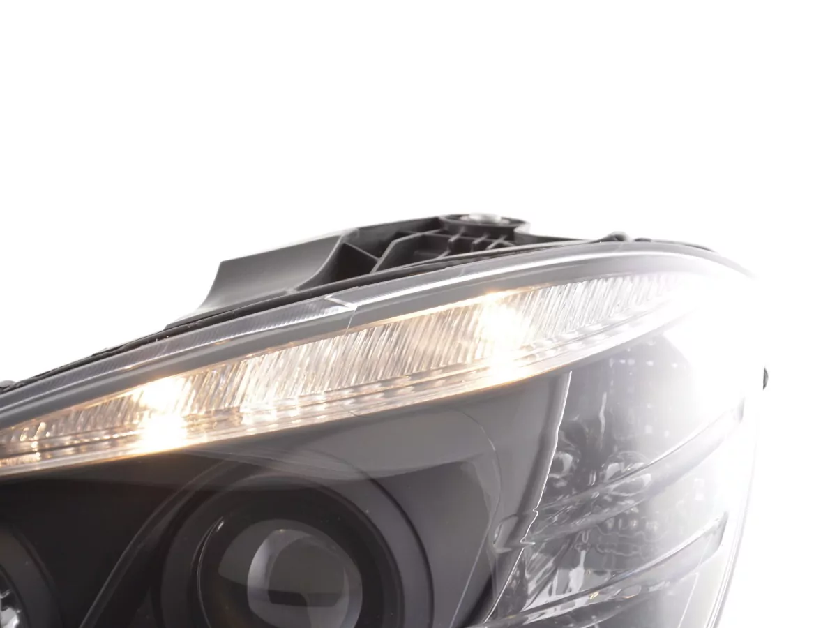 Scheinwerfer Set Daylight LED TFL-Optik Mercedes C-Klasse W204 Bj. 07-10 schwarz