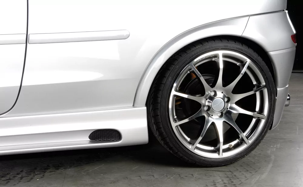 Rieger Seitenschweller rechts  matt schwarz für Opel Corsa C 3-tür. 06.03- (ab Facelift)