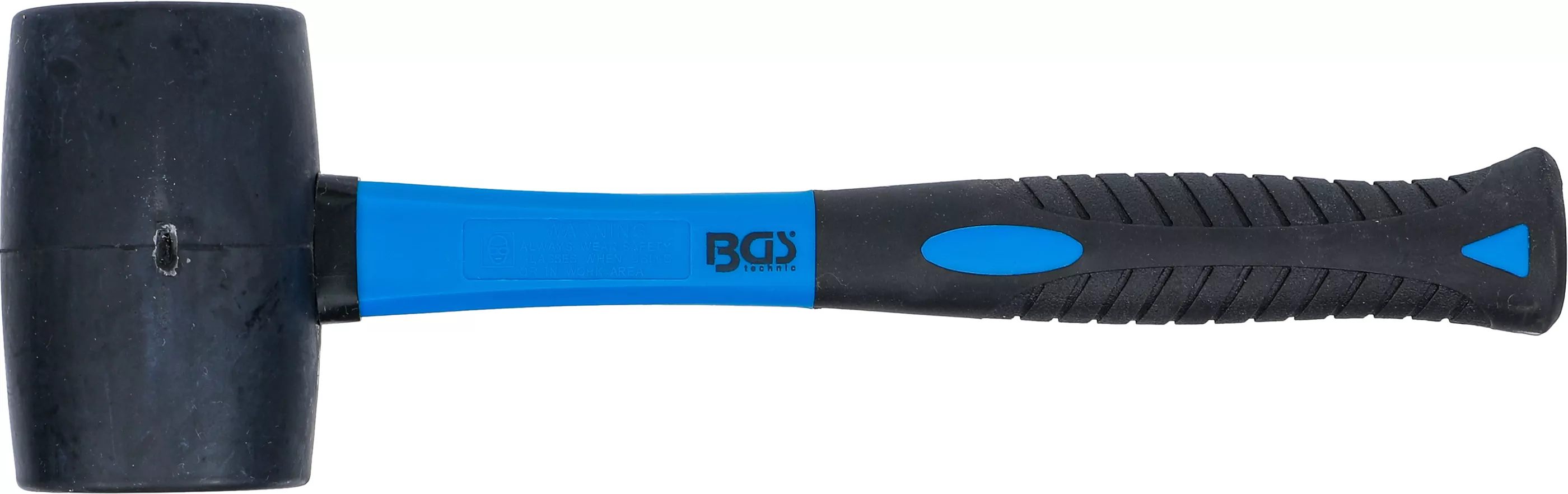 Gummihammer | Fiberglasstiel | schwarzer Kopf | Ø 60 mm | 500 g