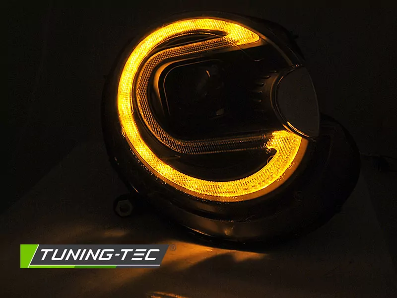 Headlights Tube Light Black Led Fits Bmw Mini (cooper) 06-14
