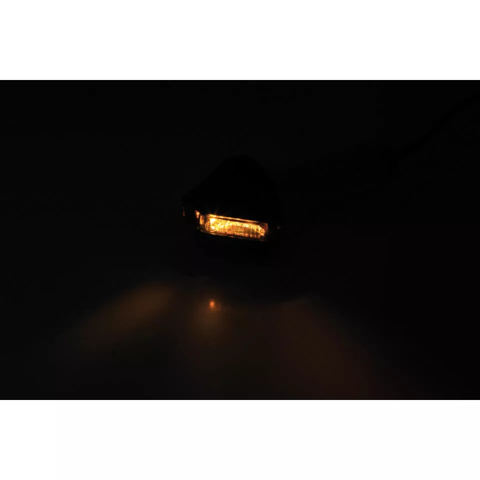 HIGHSIDER Pro Flight LED Lenkerendenblinker Gehäuse Schwarz / Linse Rauchgrau (Paar), Vorn