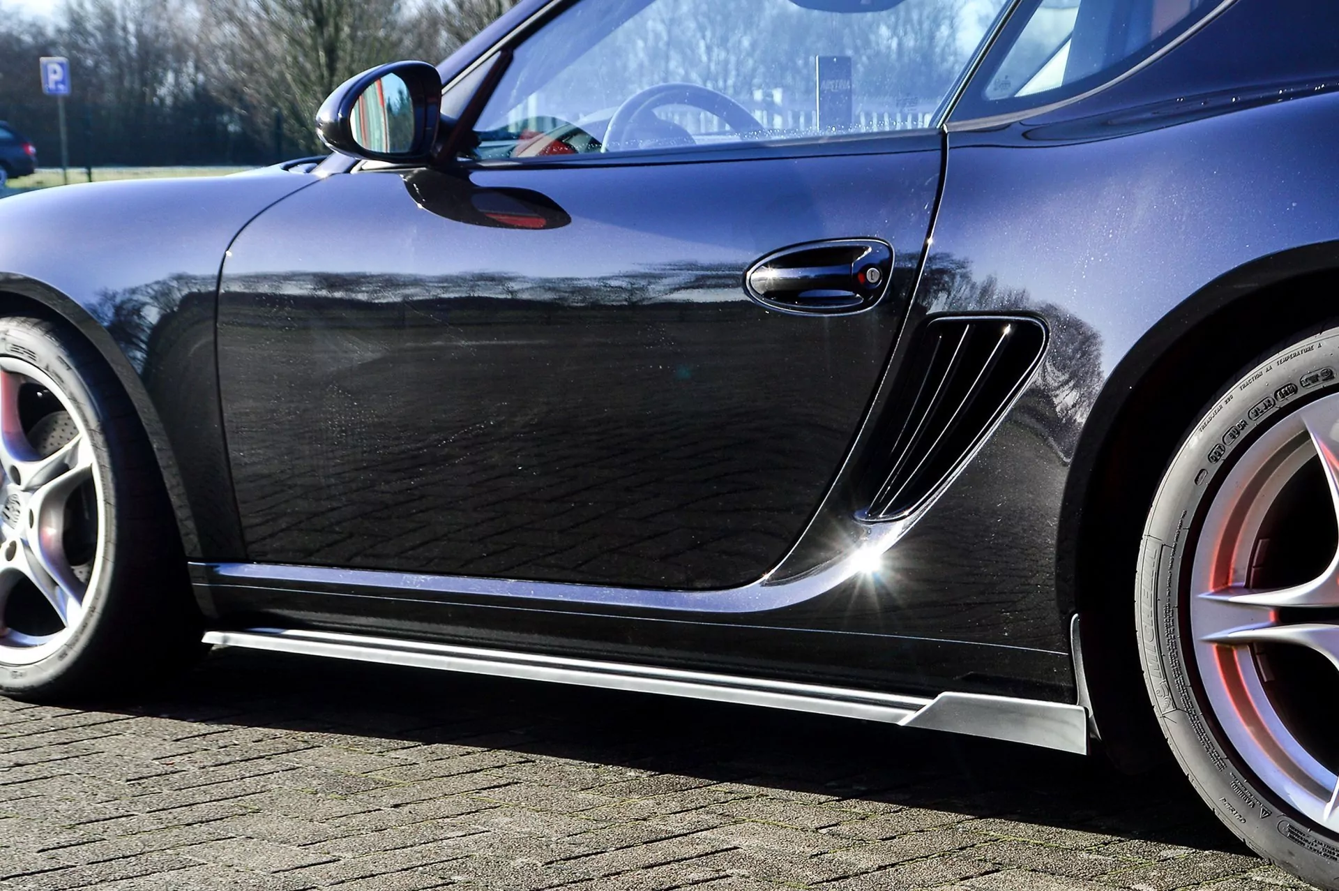 Cup Seitenschweller mit Wing aus ABS für Porsche Cayman 987