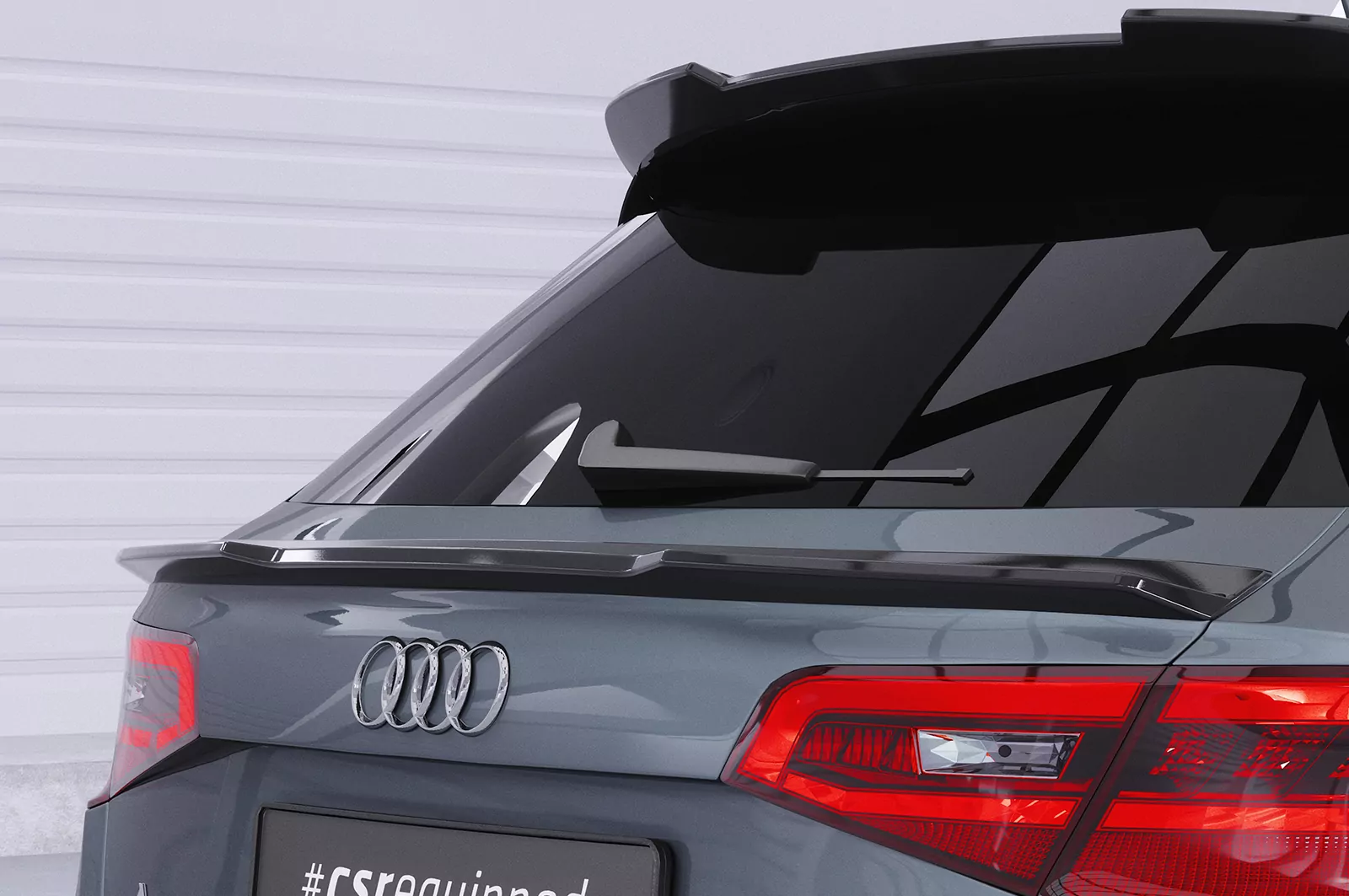 Heckflügel mit ABE für Audi A3 8V HF124 Schwarz Strukturiert