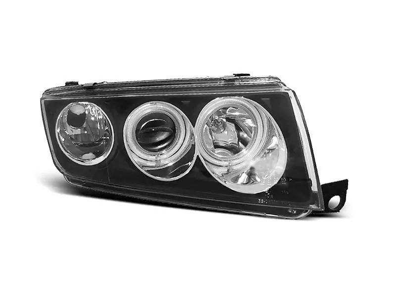 HEADLIGHTS ANGEL EYES BLACK fits SKODA FABIA I 12.99-08