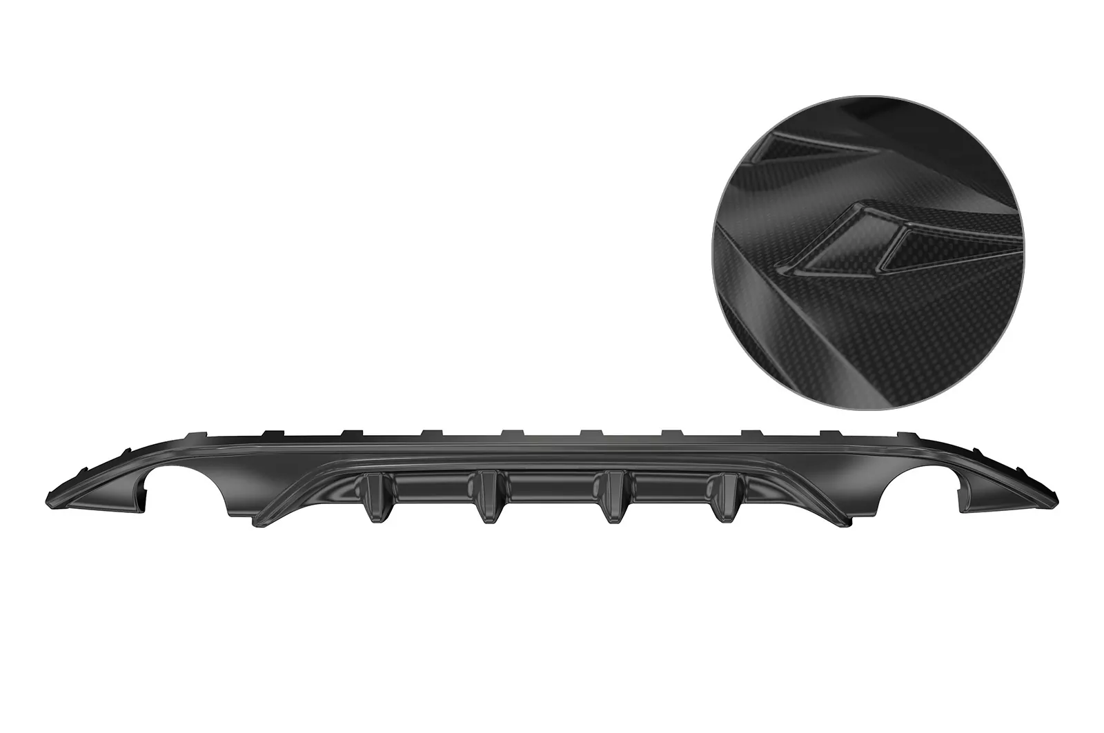 Heckansatz für VW Golf 7 Basis/GTI/GTD/GTE/e-Golf HA266-C Carbon Look Hochglanz