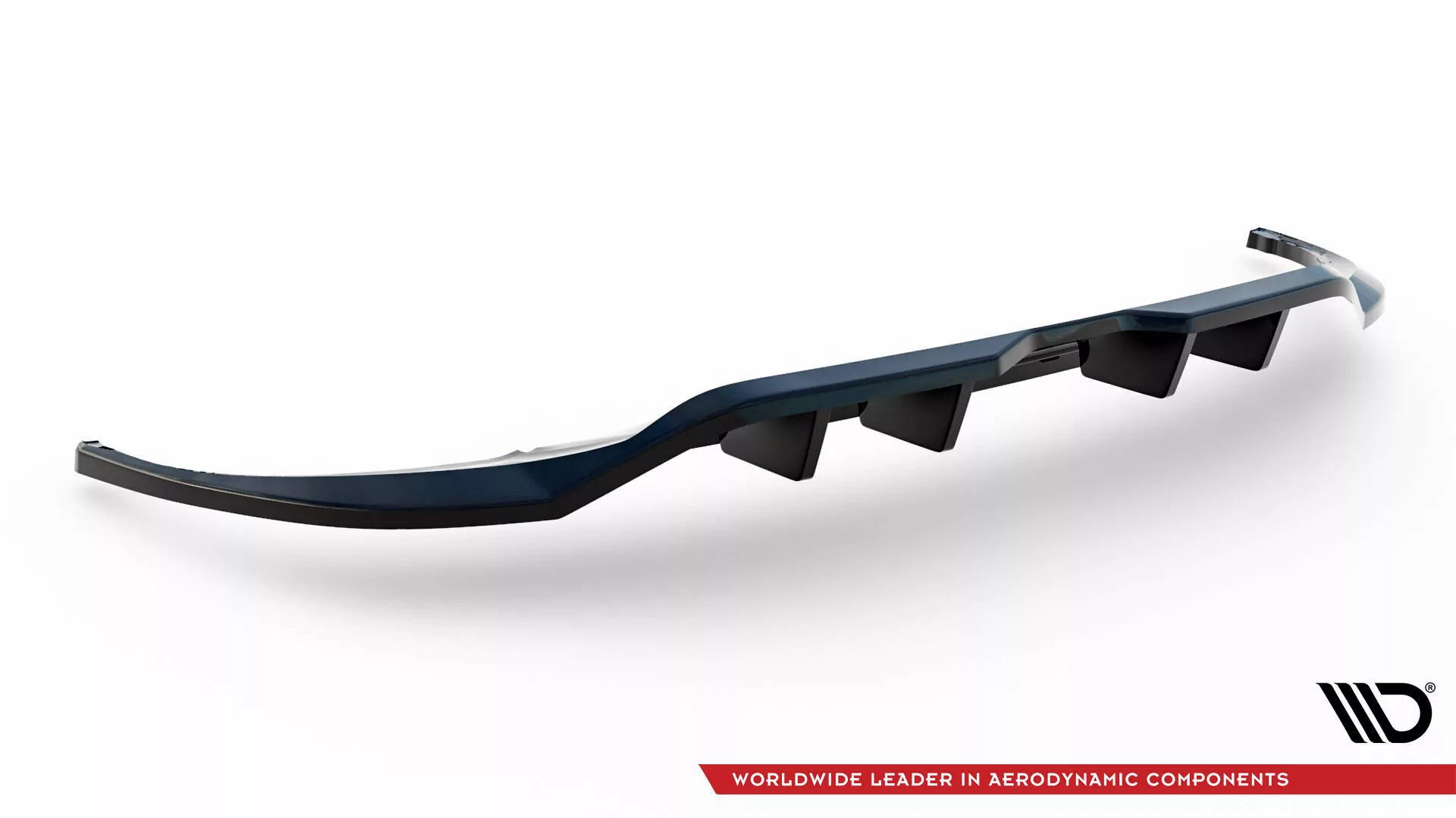 Hinten Splitter (mit Einem Vertikalem Balken) Volkswagen Tiguan R-Line Mk2 Facelift Schwarz Hochglanz