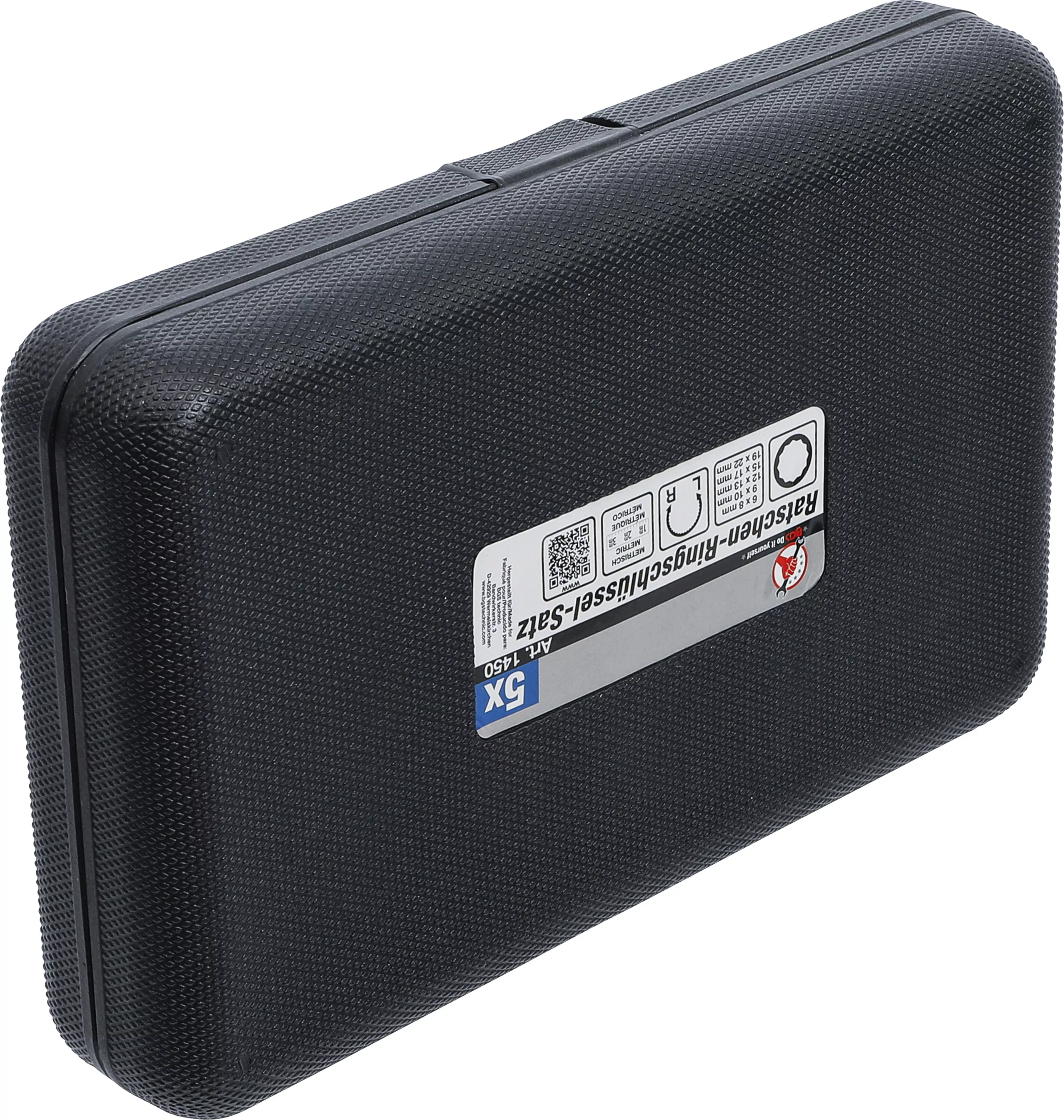 Ratschen-Ringschlüssel-Satz, gerade, umschaltbar | SW 6 x 8 - 19 x 22 mm | 5-tlg.