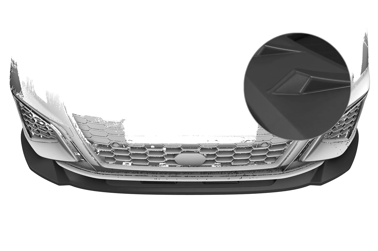 Cup-Spoilerlippe mit ABE für Audi A3 8Y S-Line / S3 8Y Lackierfreundlich (schwarz matt)