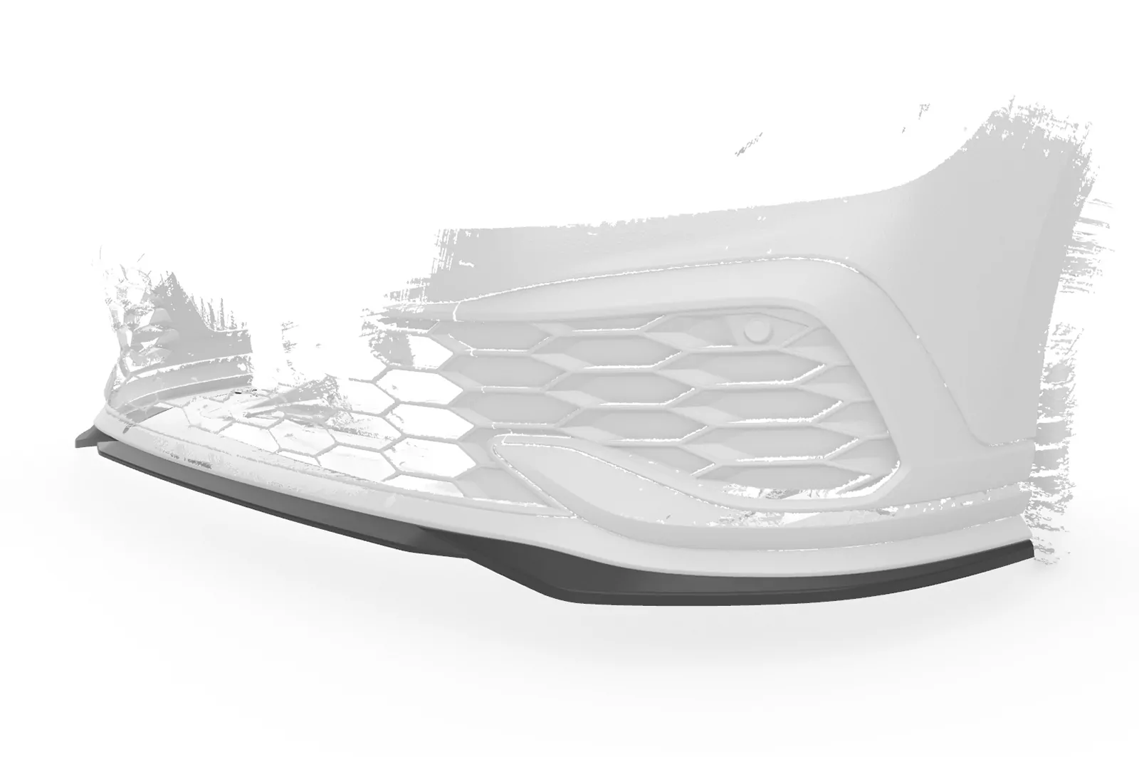 Cup-Spoilerlippe mit ABE für VW Golf 8 (Typ CD) GTI Clubsport CSL711 Schwarz Strukturiert