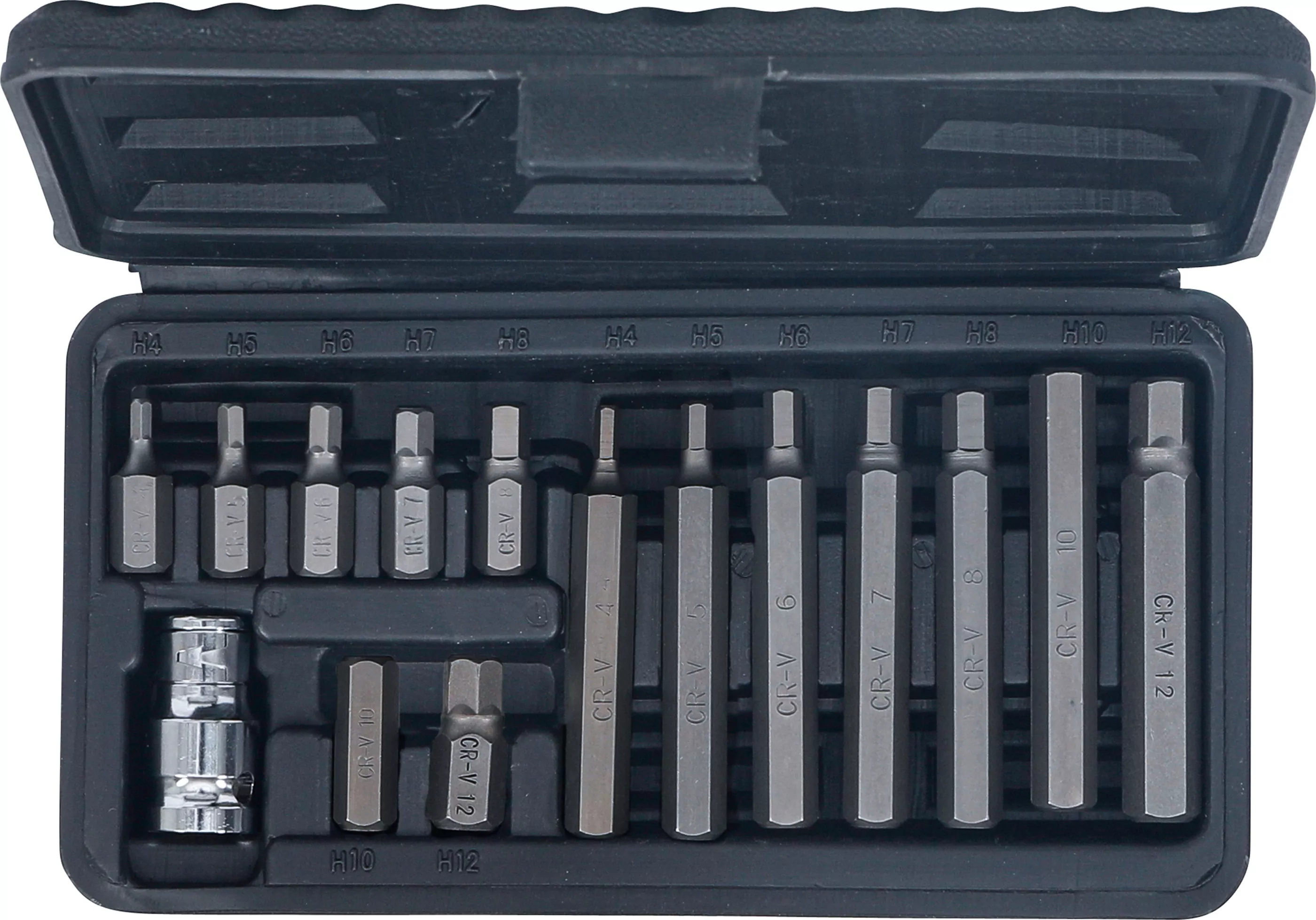 Bit-Satz | Antrieb Außensechskant 10 mm (3/8") | Innensechskant 15-tlg.