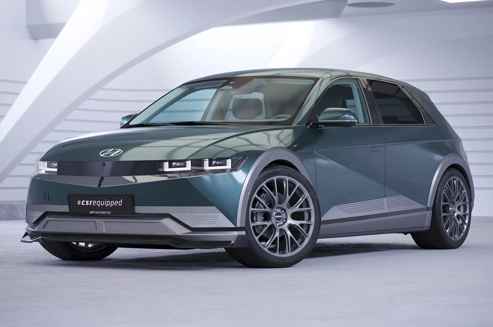 Cup-Spoilerlippe mit ABE für Hyundai Ioniq 5 CSL750 Schwarz Strukturiert