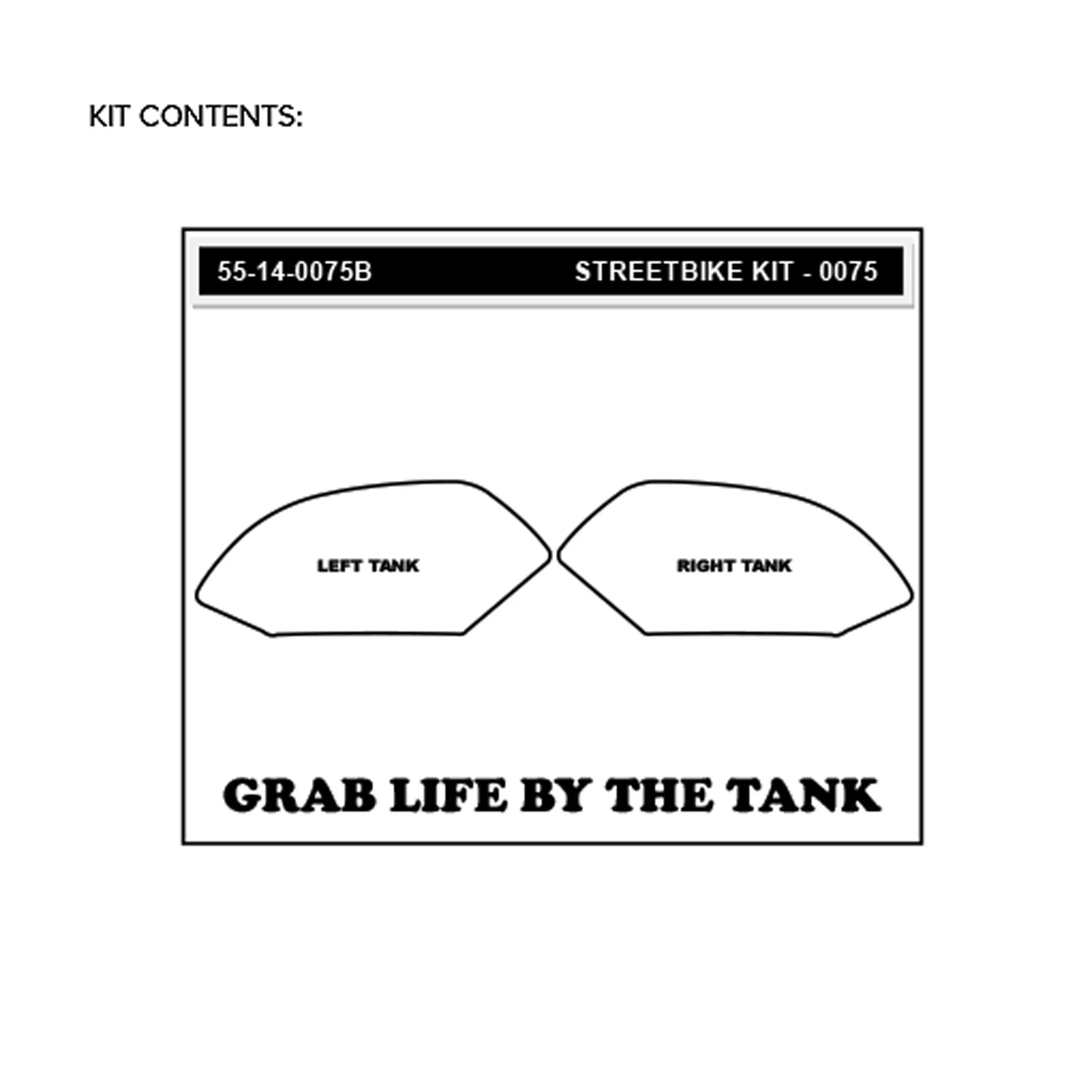 Stompgrip Traction Pad Icon für Aprilia Tuono V4 / R / APRC 10-15 Schwarz