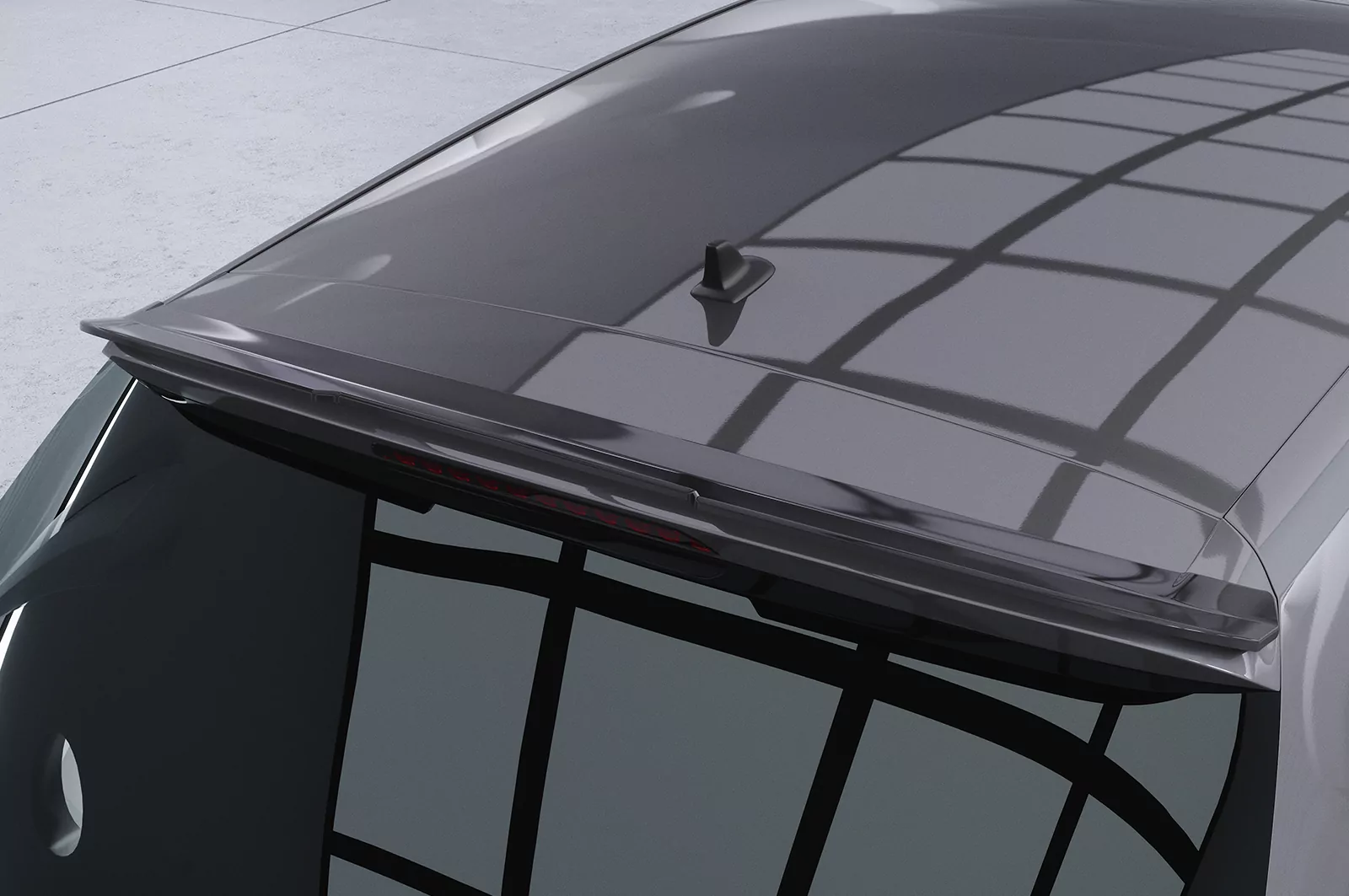 Heckflügel mit ABE für VW Tiguan II (Typ AD1) HF617 Strukturiert (schwarz matt)