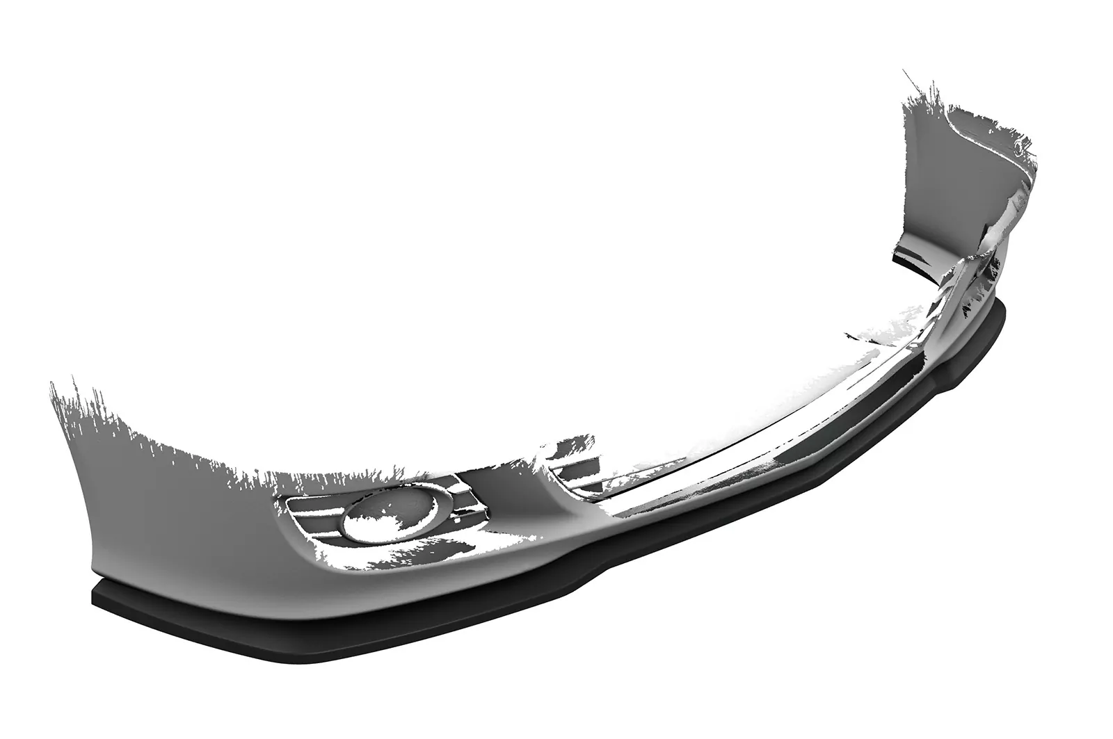 Cup-Spoilerlippe mit ABE für Mercedes Benz CLK A209 / C209 CSL550 Schwarz Strukturiert