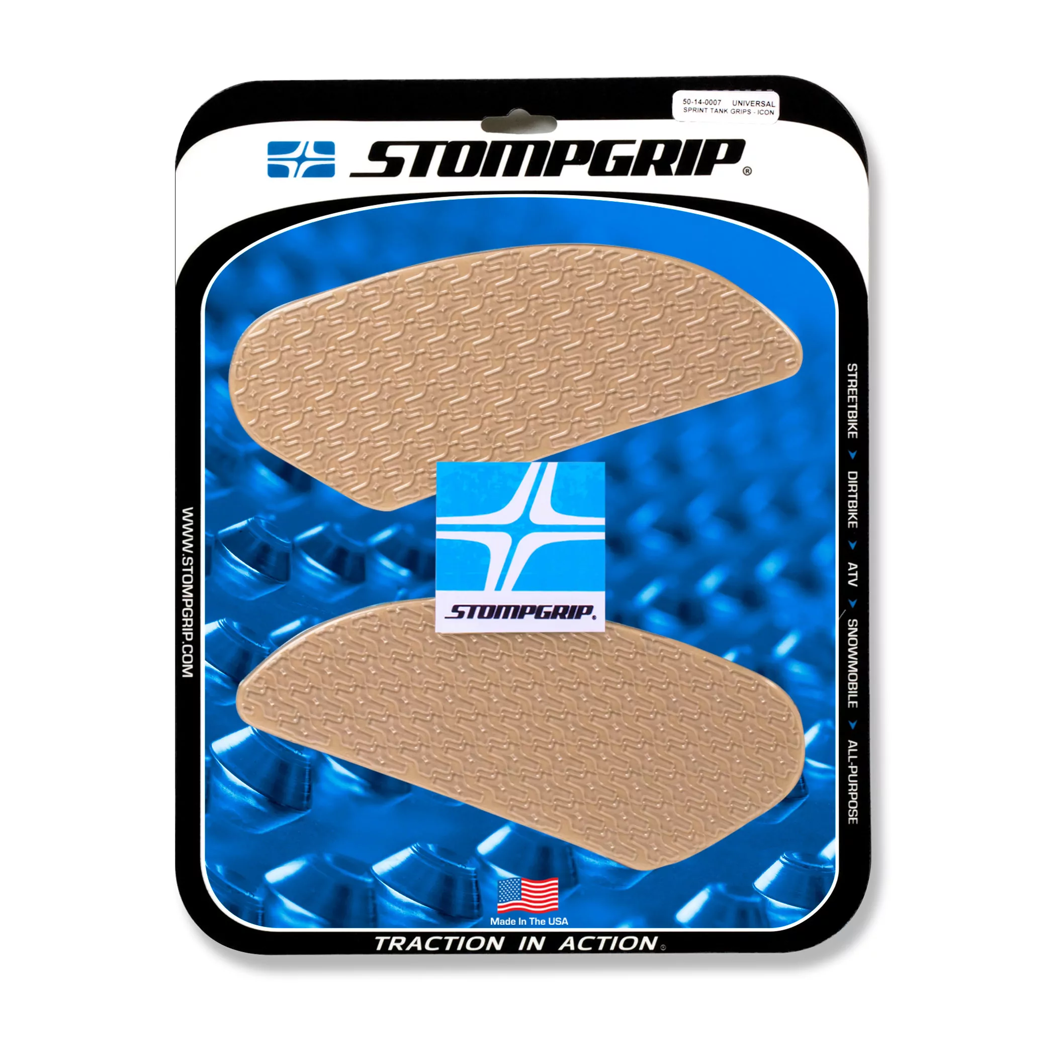 Stompgrip Traction Pad Icon Universal Vintage Sprint Kit (2 Stück) ca. 83 mm x 194 mm Klar