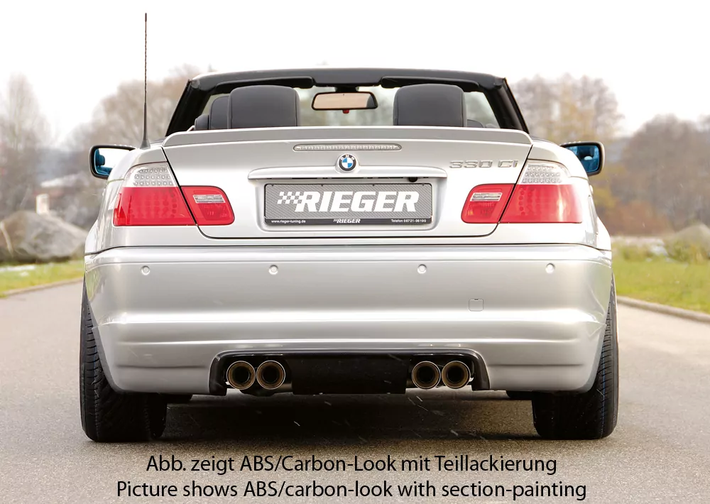Rieger Heckansatz M3-Look für BMW 3er E46 | Cabrio 02.02- (ab Facelift) für Coupé, Cabrio