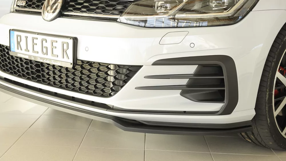 Rieger Spoilerschwert nur für GTI / GTD / GTE für VW Golf 7 GTD | 5-tür. 02.17- (ab Facelift) für orig. Frontschürze