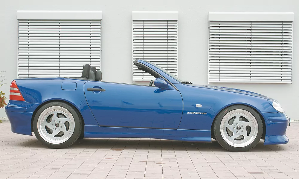 Rieger Seitenschweller für Mercedes SLK (R170) - Roadster 01.01- carbon optik