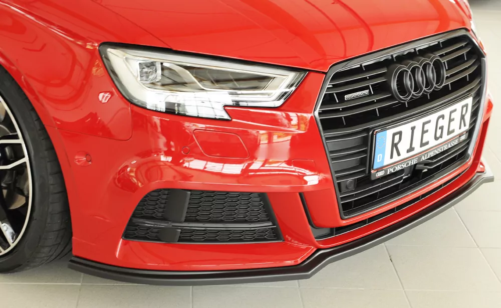 Rieger Spoilerschwert für Audi A3 S3 (8V) | 3-tür. (Cabrio 8V7) 09.16- (ab Facelift) für orig. S-Line Frontschürze