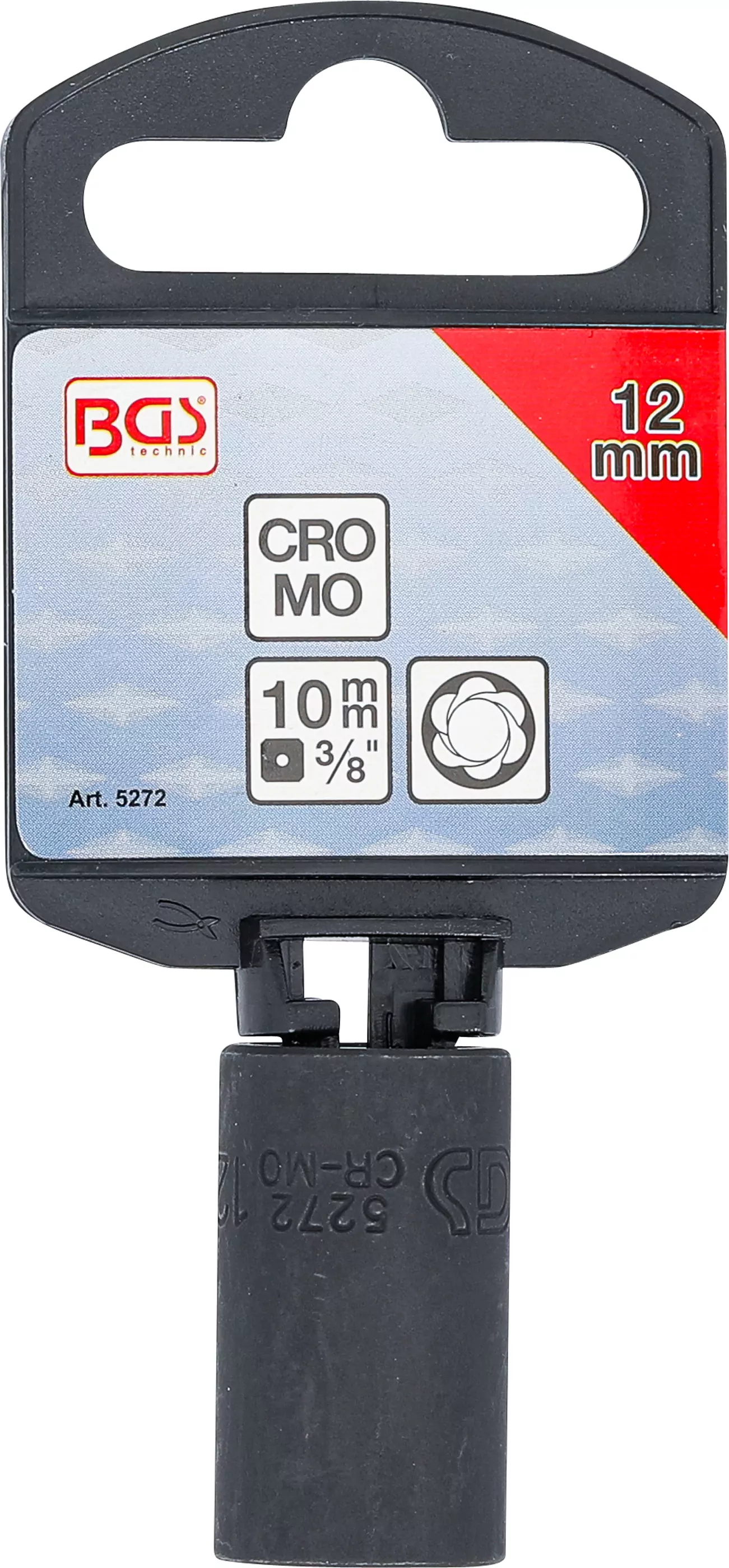 Spiral-Profil-Steckschlüssel-Einsatz / Schraubenausdreher | Antrieb Innenvierkant 10 mm (3/8") | SW 12 mm