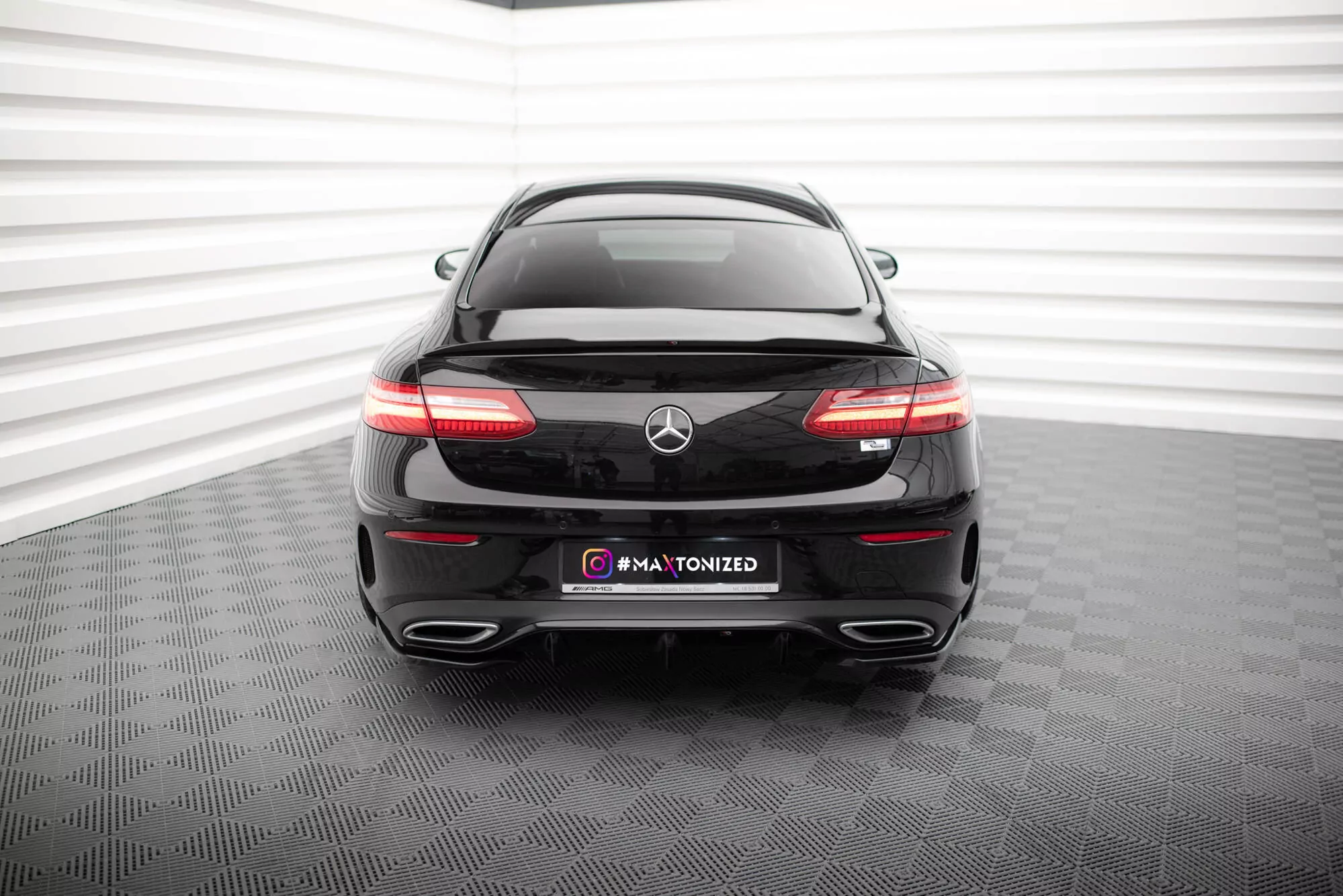 Spoiler CAP Passend Für Passend Für Mercedes E-KLASSE W213 COUPE AMG-LINE Schwarz Hochglanz Schwarz Hochglanz