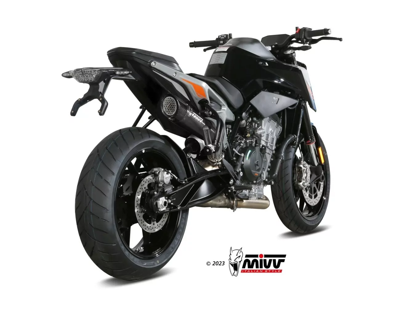 MIVV X-M5 Edelstahl Schwarz KTM 790 DUKE 18-20 - 790-890 DUKE 23-