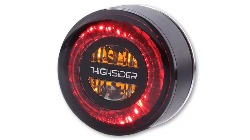 HIGHSIDER pro Rocket Module LED Rück-, Bremslicht, Blinker Schwarz/Getönt 3in1, E-Geprüft (Paar)