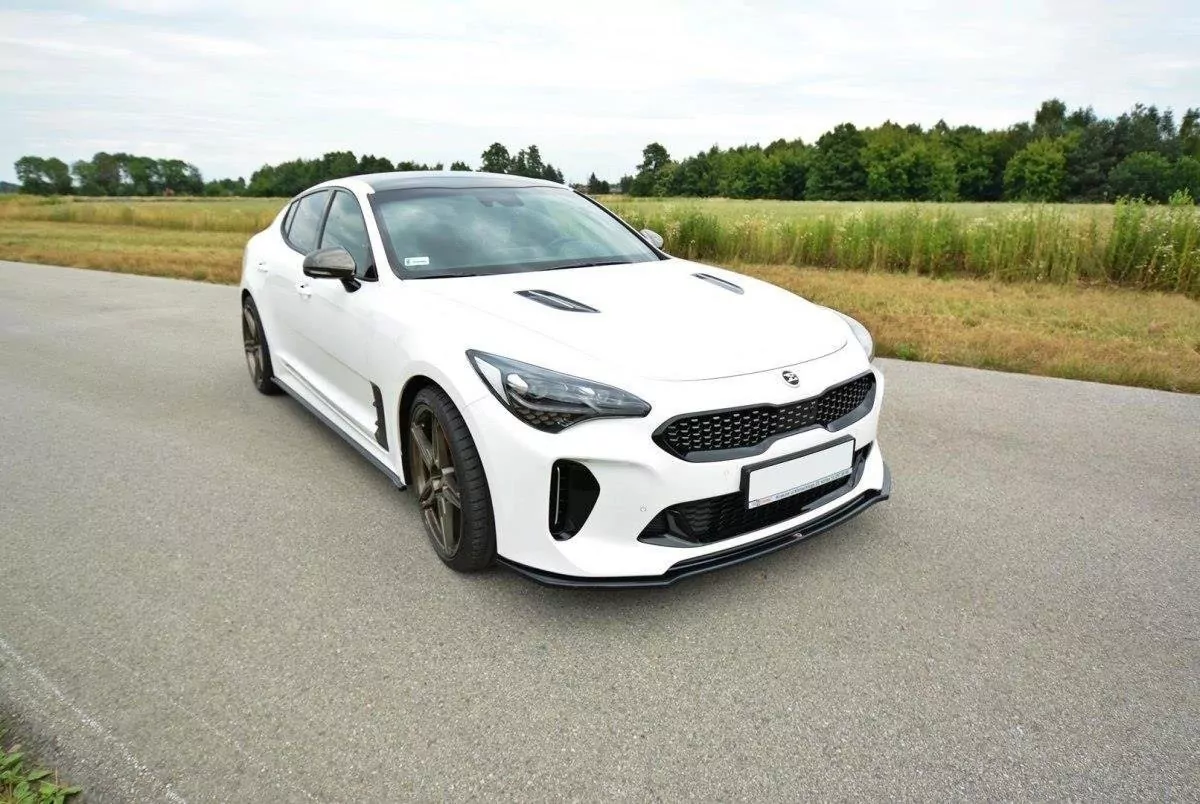 Front Ansatz Passend Für V.2 Passend Für KIA STINGER GT Schwarz Hochglanz Schwarz Hochglanz
