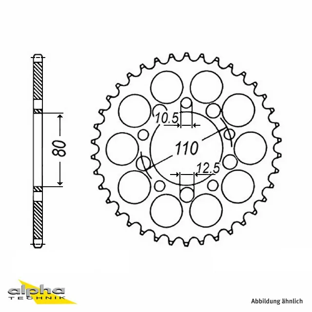 EK-Chain Kettensatz 525DEX für Triumph 800 Bonneville America ab Modelljahr 2003-
