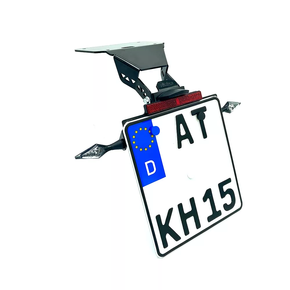 alpha Technik Kennzeichenhalter für Yamaha YZF-R3 / YZF-R3A / MT-03 / MTN320-A Modelljahr 2015-