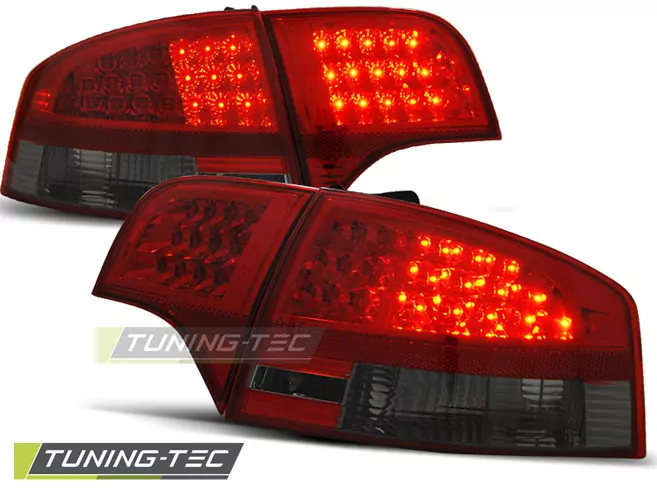 Led Tail Lights Red Smoke Fits Audi A4 B7 11.04-11.07 Sedan
