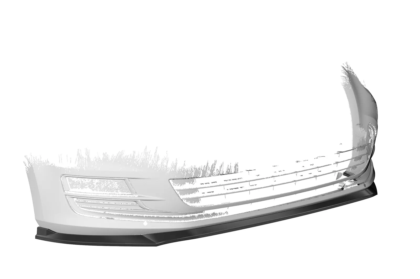 Cup-Spoilerlippe mit ABE für VW Golf 7 CSL500 Schwarz Strukturiert