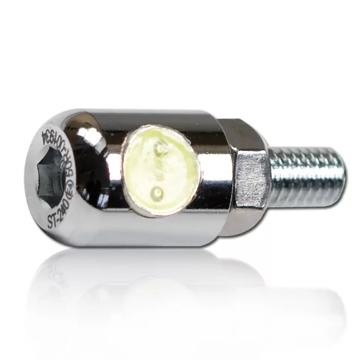 Smd-kennzeichenbeleuchtung | Byte | Chrom | Alu | M6 | Maße: H 30 X Ø 13 Mm | E-geprüft