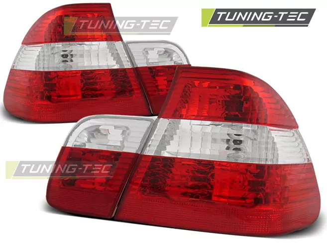 Tail Lights Red White Fits Bmw E46 09.01-03.05