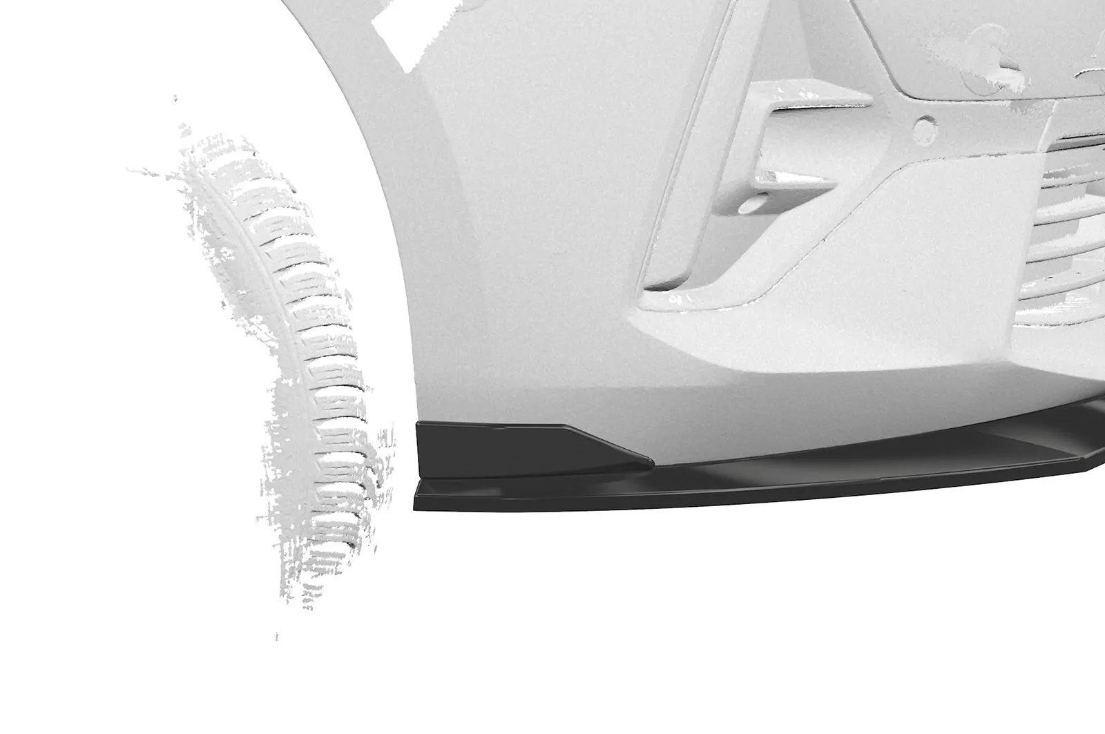 Cup-Spoilerlippe mit ABE für Opel Astra L CSL787 Schwarz Strukturiert