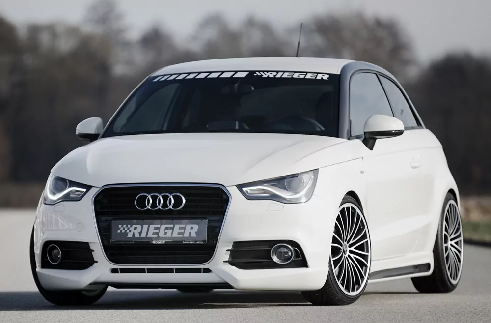 Rieger Spoilerlippe für Audi A1 (8X) - 5-tür. (Sportback) 08.10-12.14 (bis Facelift) carbon optik