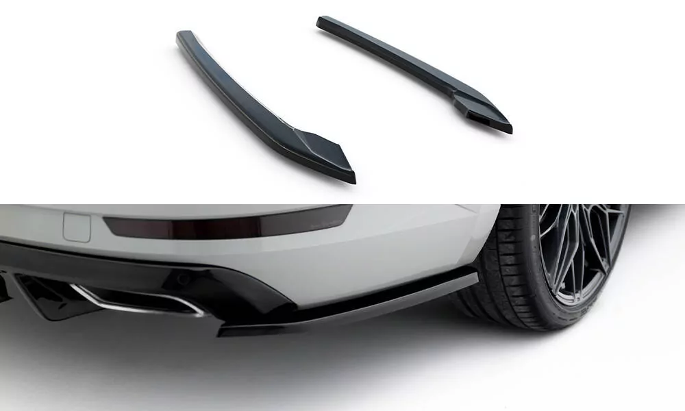 Heck Ansatz Flaps Diffusor V.3 Für Skoda Superb Liftback / Combi Mk3 Schwarz Hochglanz