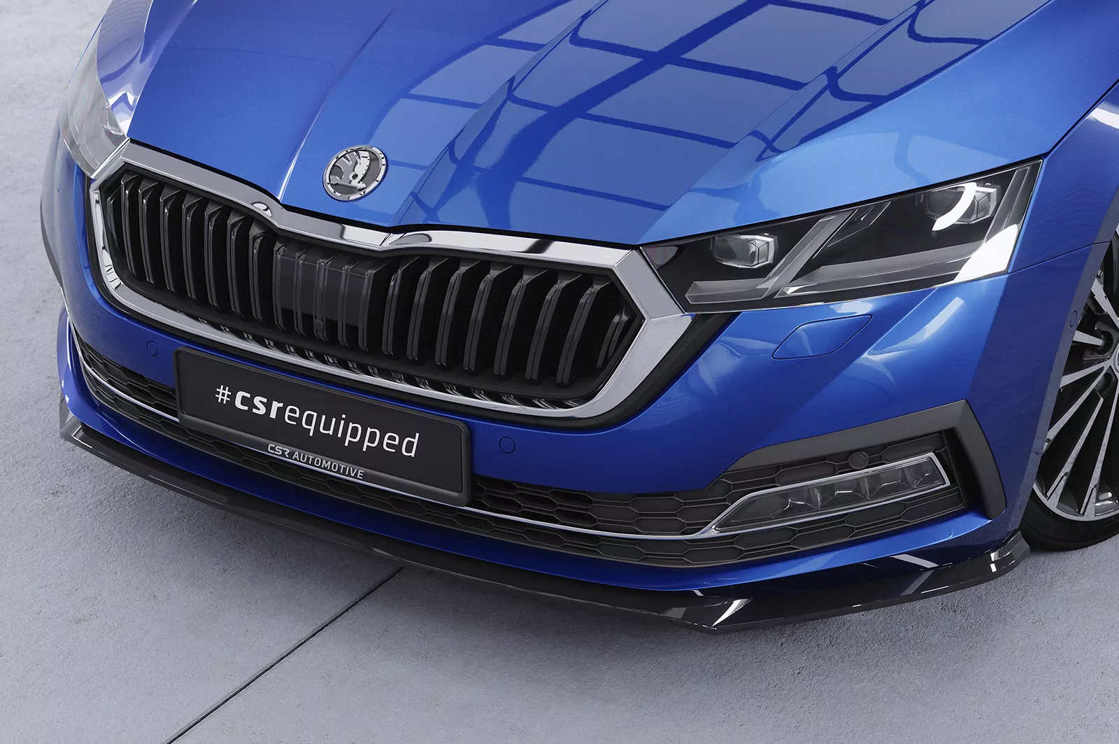 Cup-Spoilerlippe mit ABE für Skoda Octavia 4 CSL501 Schwarz Strukturiert