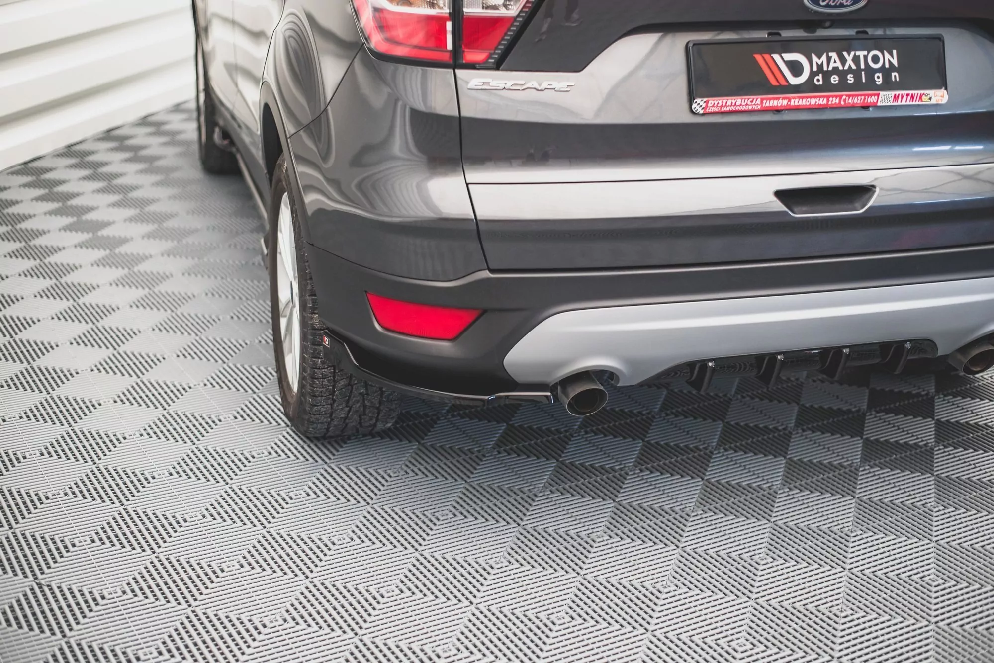 Heck Ansatz Flaps Diffusor Für Ford Escape Mk3 Schwarz Hochglanz
