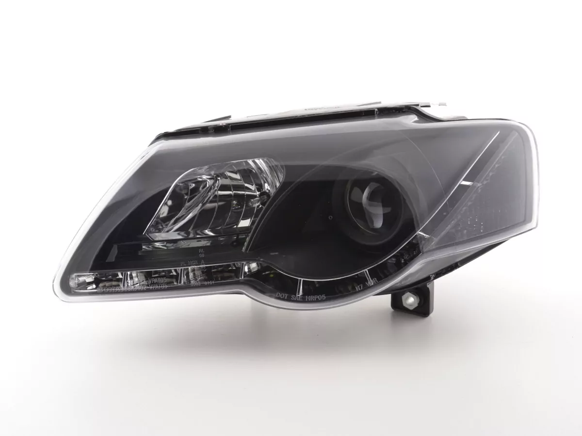Scheinwerfer Set Daylight LED TFL-Optik VW Passat Typ 3C Bj. 05- schwarz für Rechtslenker