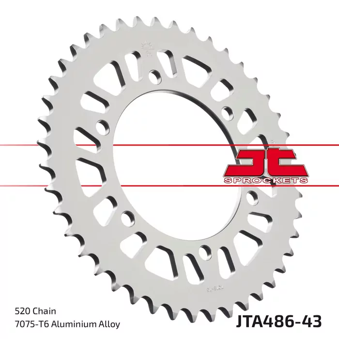 Kettenrad ALU 43Z  |  520 SI Innen Ø 110 Lochkreis 130