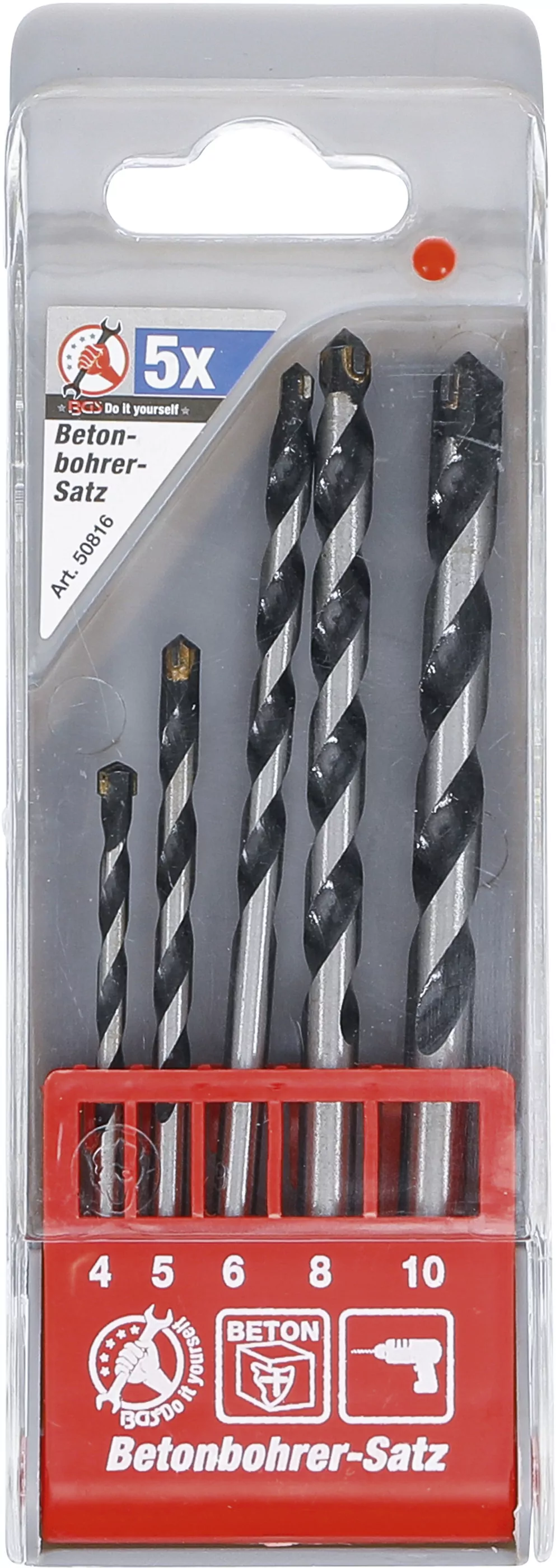 Betonbohrer-Satz | 4 - 10 mm | 5-tlg.