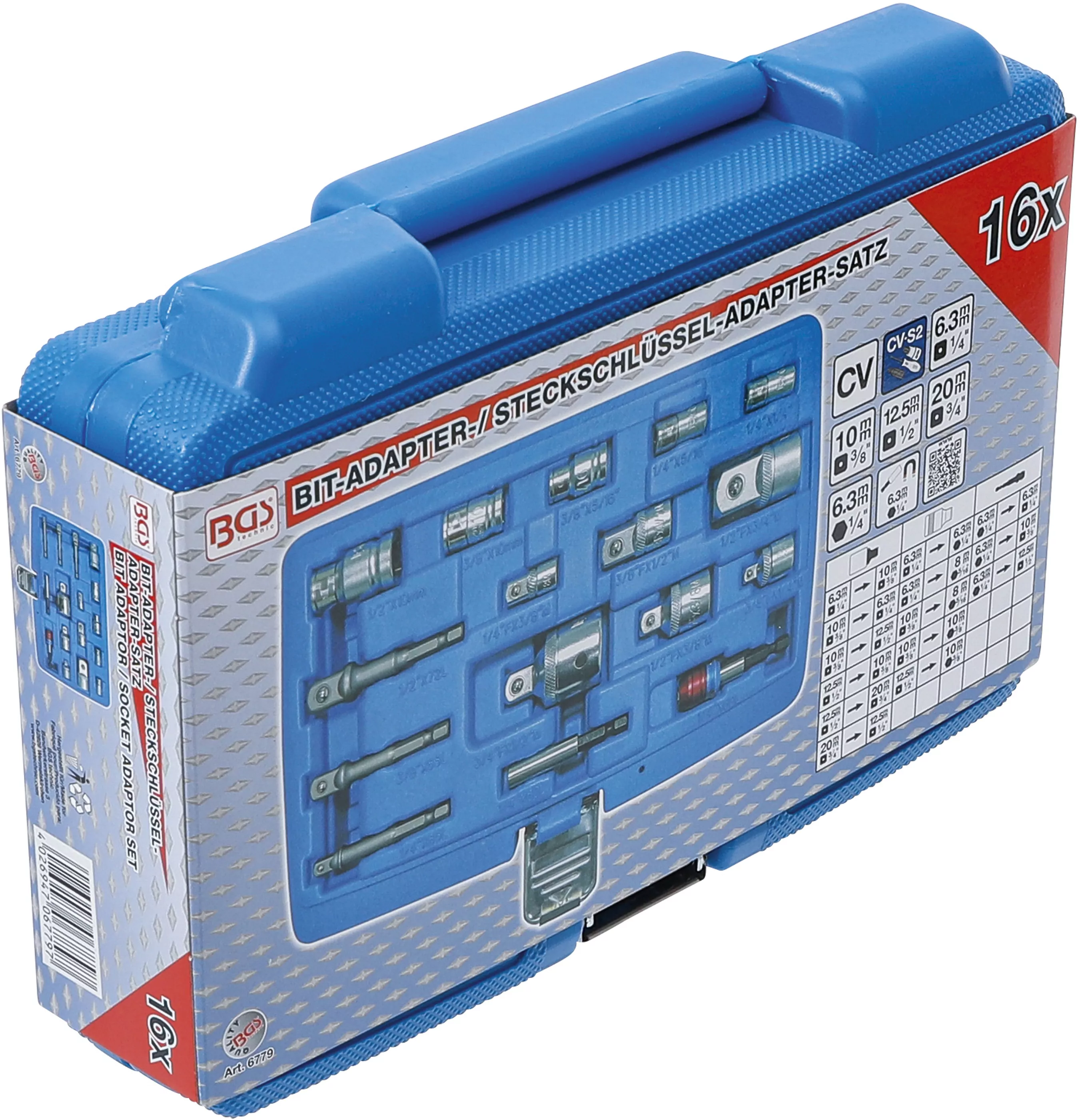 Bit-Adapter- / Steckschlüssel-Adapter-Satz | 16-tlg.