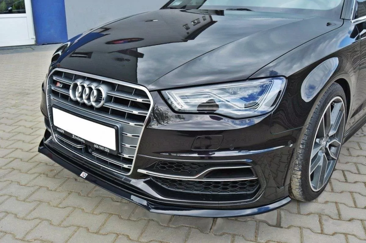 Front Ansatz Passend Für Passend Für AUDI S3 SPORTBACK / AUDI A3 8V SLINE Schwarz Hochglanz Schwarz Hochglanz