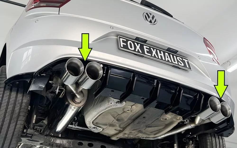 FOX Sport-ESD links/rechts, 4x 100mm ø (Typ 25) für VW Polo (AW) R-Line, 1.0l 70/85kW  ab BJ: 2017