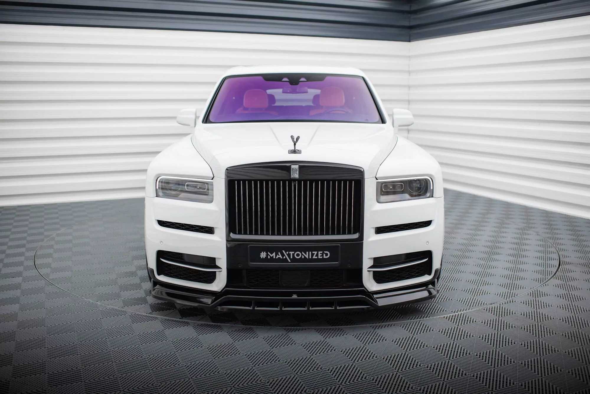 Front Ansatz Für Rolls Royce Cullinan Schwarz Hochglanz