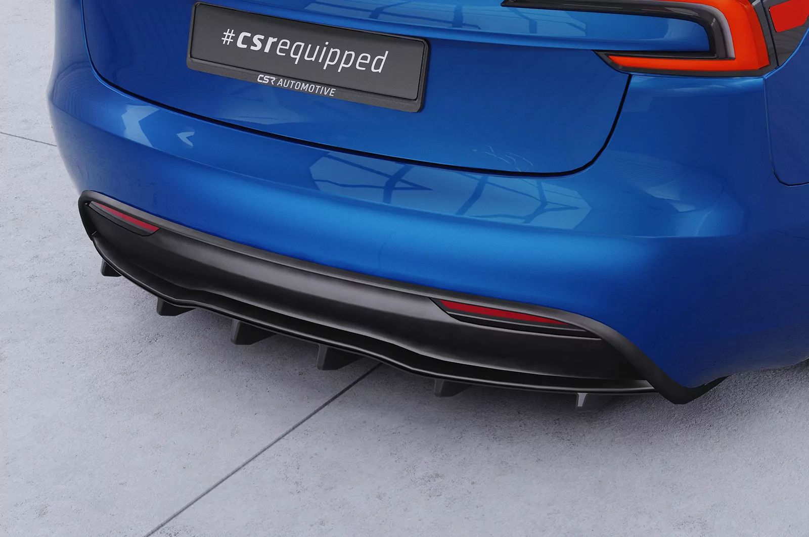 Heckansatz für Tesla Model 3 HA496 Schwarz Strukturiert