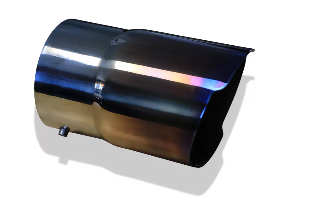 Cover colour - 100mm  Endrohrhülle mit Madenschrauben für Endrohr Ø90 - Länge: 150mm