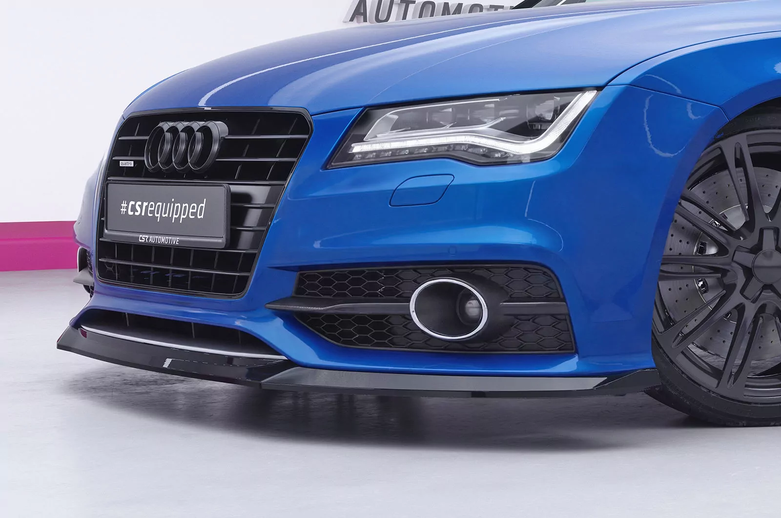 Cup-Spoilerlippe mit ABE für Audi A7 S-Line / S7 C7 (Typ 4G) CSL607 Schwarz Strukturiert